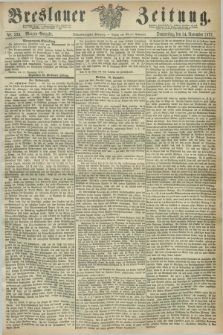 Breslauer Zeitung. Jg.53, Nr. 534 (14 November 1872) - Morgen-Ausgabe + dod.