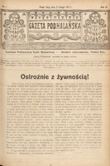Gazeta Podhalańska. 1915, nr 7