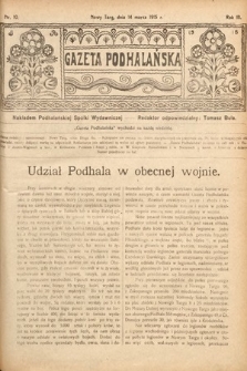 Gazeta Podhalańska. 1915, nr 10