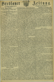 Breslauer Zeitung. Jg.54, Nr. 25 (16 Januar 1873) - Morgen-Ausgabe + dod.