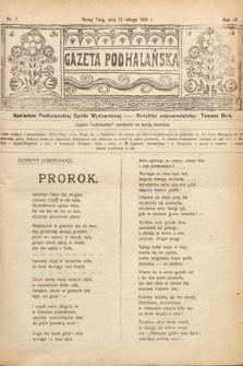 Gazeta Podhalańska. 1916, nr 7