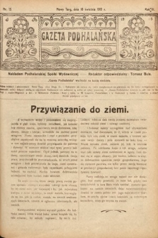Gazeta Podhalańska. 1915, nr 15