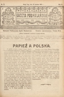 Gazeta Podhalańska. 1915, nr 16