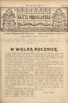 Gazeta Podhalańska. 1915, nr 17