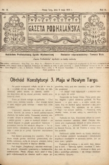 Gazeta Podhalańska. 1915, nr 18