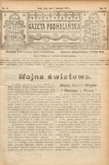 Gazeta Podhalańska. 1916, nr 14