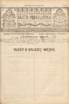 Gazeta Podhalańska. 1915, nr 21