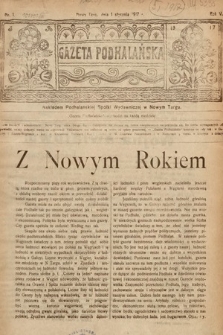 Gazeta Podhalańska. 1917, nr 1