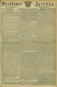 Breslauer Zeitung. Jg.54, Nr. 411 (4 September 1873) - Morgen-Ausgabe + dod.