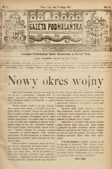 Gazeta Podhalańska. 1917, nr 7