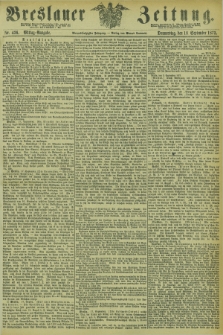 Breslauer Zeitung. Jg.54, Nr. 436 (18 September 1873) - Mittag-Ausgabe