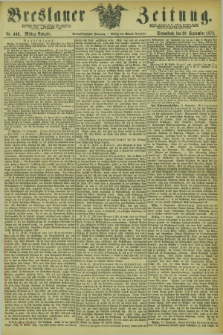 Breslauer Zeitung. Jg.54, Nr. 440 (20 September 1873) - Mittag-Ausgabe