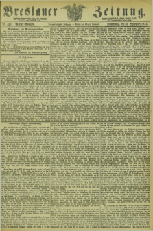 Breslauer Zeitung. Jg.54, Nr. 447 (25 September 1873) - Morgen-Ausgabe + dod.