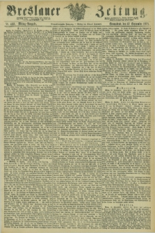 Breslauer Zeitung. Jg.54, Nr. 452 (27 September 1873) - Mittag-Ausgabe