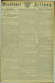 Breslauer Zeitung. Jg.54, Nr. 553 (26 November 1873) - Morgen-Ausgabe + dod.