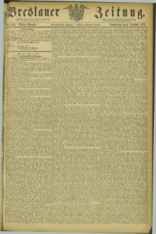 Breslauer Zeitung. Jg.54, Nr. 568 (4 December 1873) - Mittag-Ausgabe