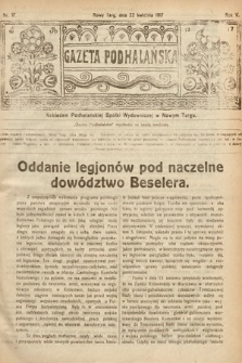 Gazeta Podhalańska. 1917, nr 17