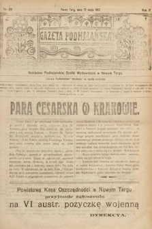 Gazeta Podhalańska. 1917, nr 20