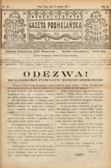 Gazeta Podhalańska. 1915, nr 49