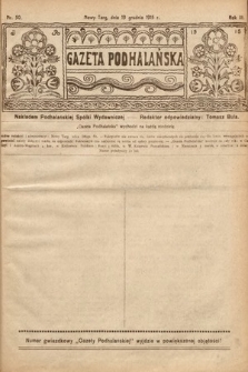 Gazeta Podhalańska. 1915, nr 50