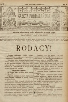 Gazeta Podhalańska. 1917, nr 33