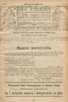 Gazeta Podhalańska. 1917, nr 50