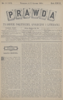 Prawda : tygodnik polityczny, społeczny i literacki. 1903, nr 3