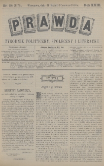 Prawda : tygodnik polityczny, społeczny i literacki. 1903, nr 24