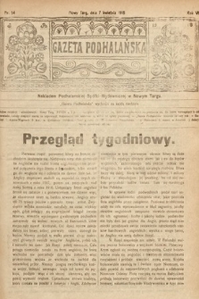 Gazeta Podhalańska. 1918, nr 14