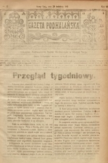 Gazeta Podhalańska. 1918, nr 17