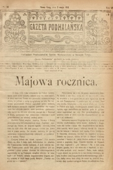 Gazeta Podhalańska. 1918, nr 18