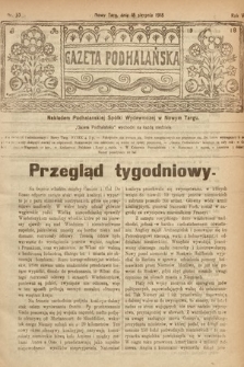 Gazeta Podhalańska. 1918, nr 33