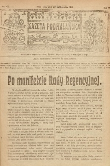 Gazeta Podhalańska. 1918, nr 42