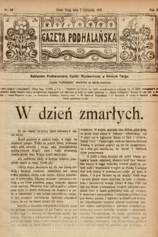 Gazeta Podhalańska. 1918, nr 44