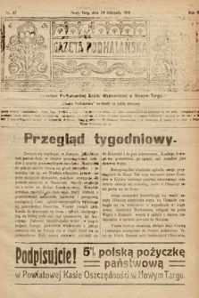 Gazeta Podhalańska. 1918, nr 47
