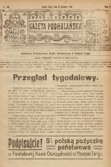 Gazeta Podhalańska. 1918, nr 49