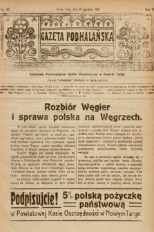 Gazeta Podhalańska. 1918, nr 50