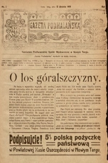 Gazeta Podhalańska. 1919, nr 2