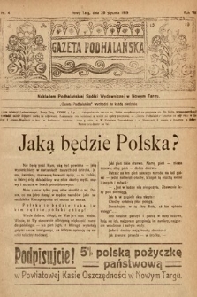 Gazeta Podhalańska. 1919, nr 4