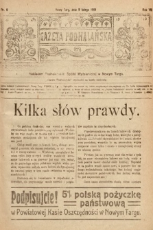 Gazeta Podhalańska. 1919, nr 6