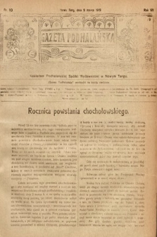 Gazeta Podhalańska. 1919, nr 10