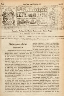 Gazeta Podhalańska. 1919, nr 15