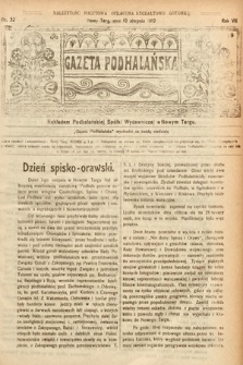 Gazeta Podhalańska. 1919, nr 32