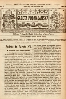 Gazeta Podhalańska. 1919, nr 37