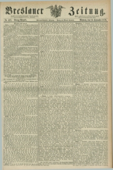 Breslauer Zeitung. Jg.57, Nr. 428 (13 September 1876) - Mittag-Ausgabe