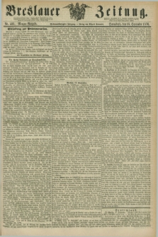 Breslauer Zeitung. Jg.57, Nr. 433 (16 September 1876) - Morgen-Ausgabe + dod.