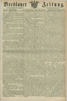 Breslauer Zeitung. Jg.57, Nr. 434 (16 September 1876) - Mittag-Ausgabe