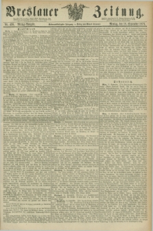 Breslauer Zeitung. Jg.57, Nr. 436 (18 September 1876) - Mittag-Ausgabe