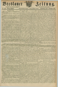 Breslauer Zeitung. Jg.57, Nr. 442 (21 September 1876) - Mittag-Ausgabe
