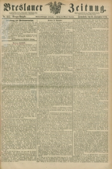 Breslauer Zeitung. Jg.57, Nr. 445 (23 September 1876) - Morgen-Ausgabe + dod.